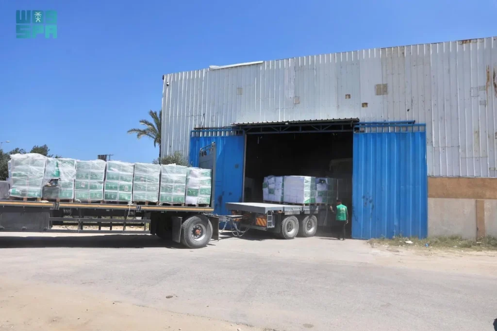 KSrelief aid convoy arrives in Gaza Strip