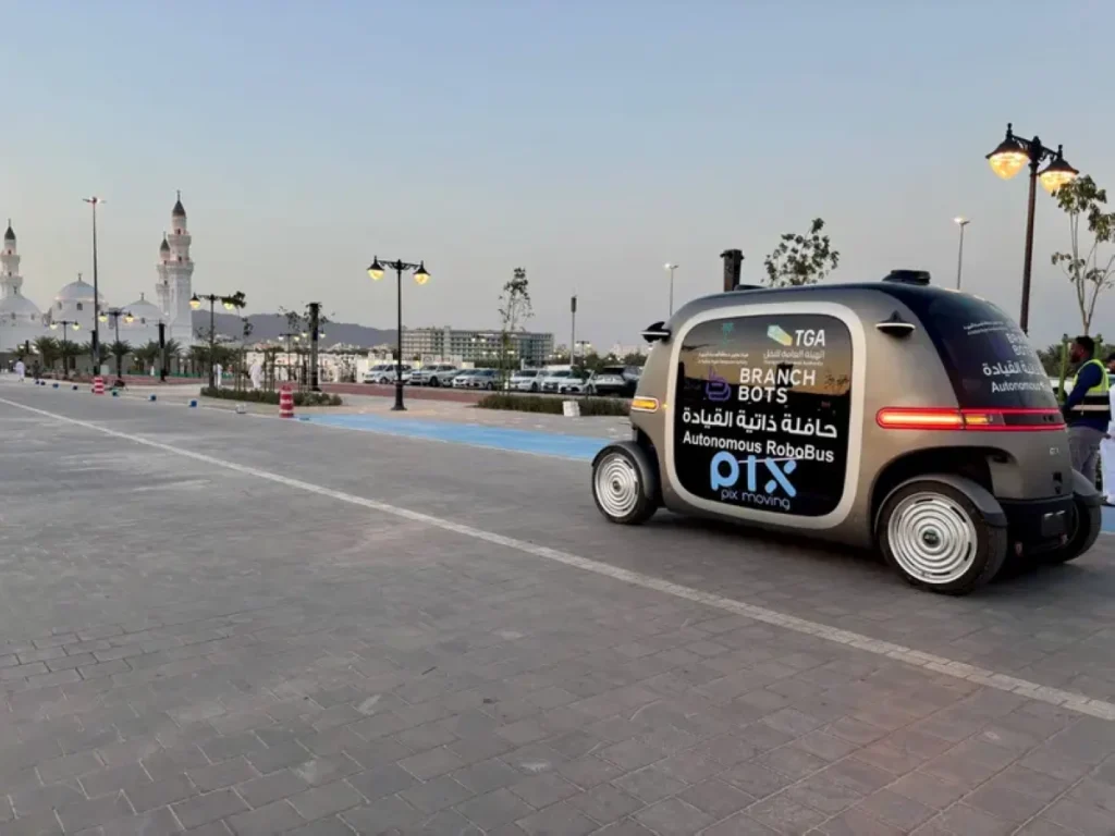 Self-driving shuttle bus trial service launched at Quba Mosque