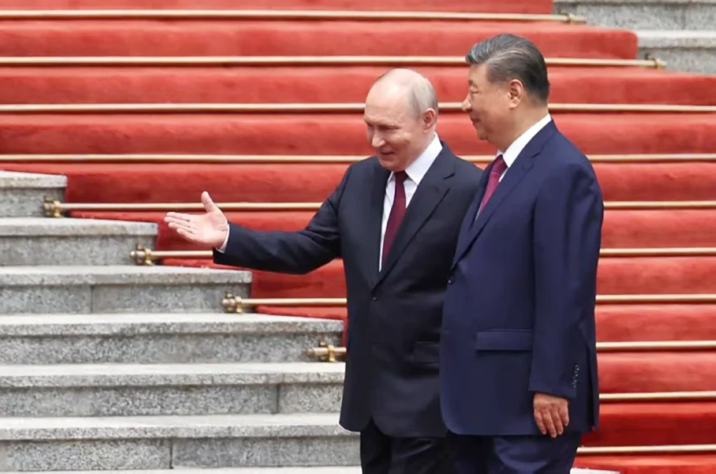 Putin and Xi hail high-level ties as Russian leader gets red-carpet welcome in Beijing