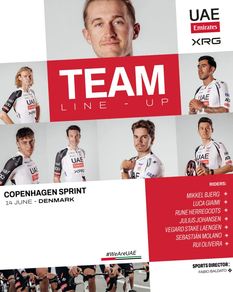 UAE Team Emirates-XRG targets victory at Copenhagen Sprint with Sprinter Leading Squad