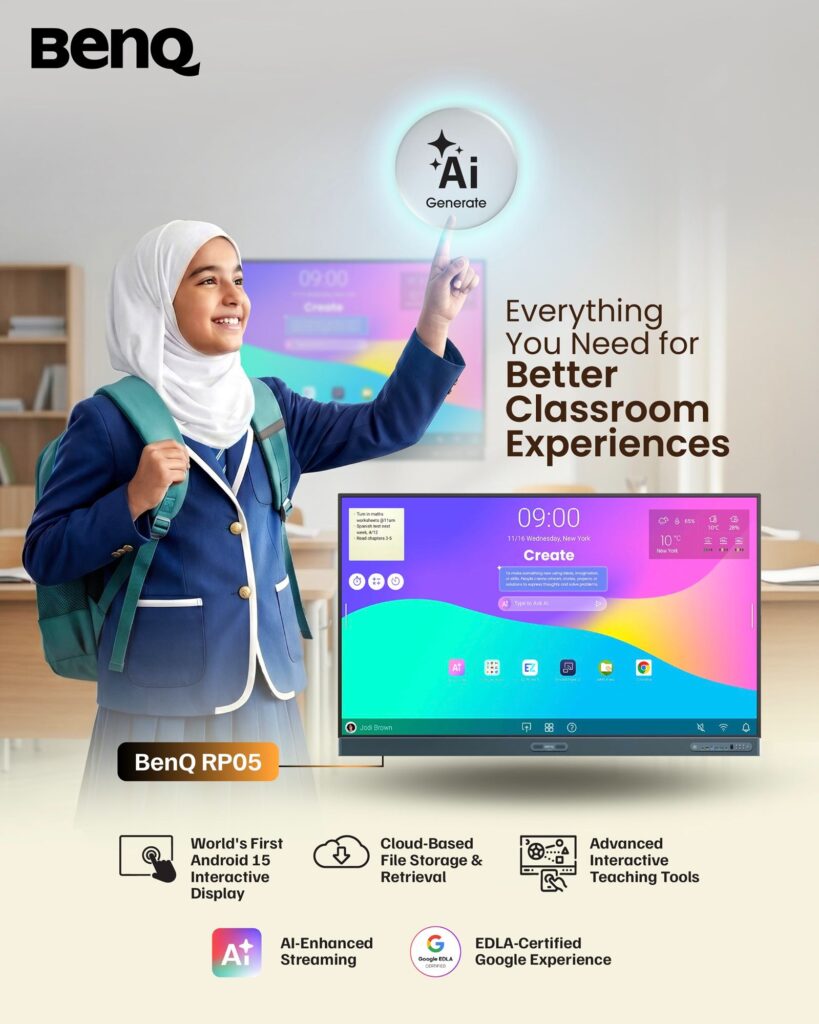 BenQ Unveils AI-Powered RP05 Interactive Whiteboard for Future-Ready Classrooms in the Middle East