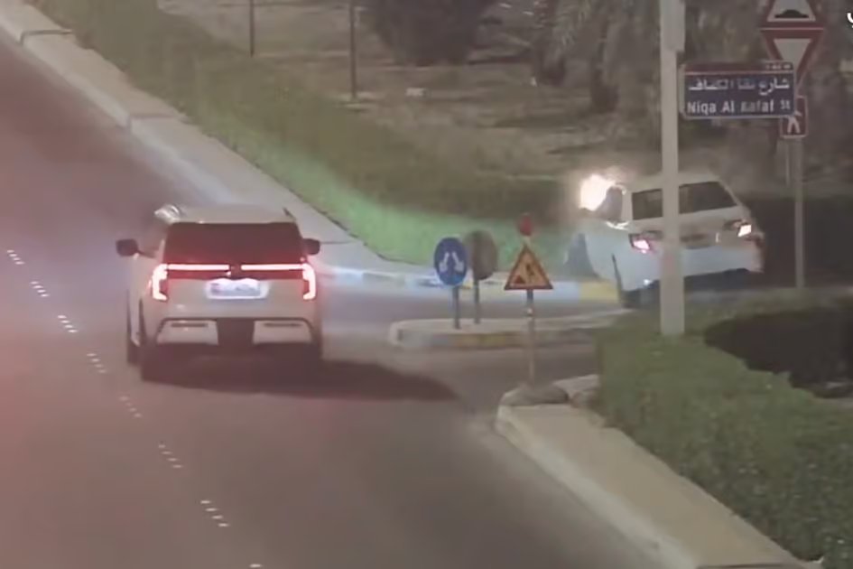 Watch: Sudden swerving triggers crashes in Abu Dhabi, one vehicle bursts into flames
