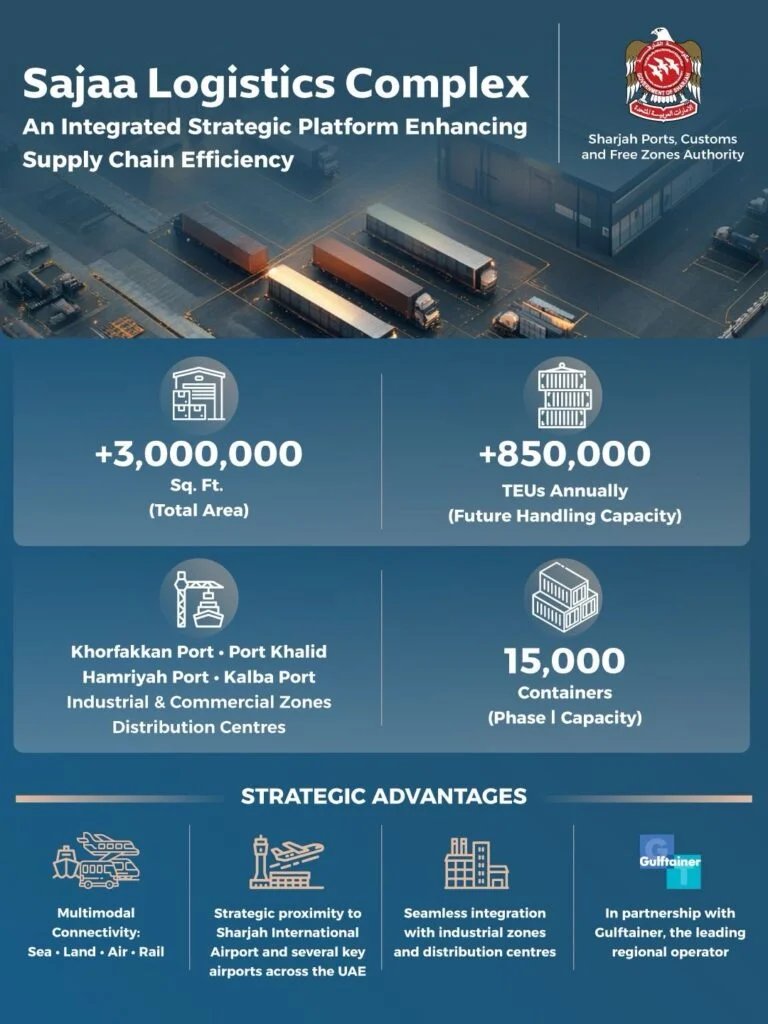 Sajaa Logistics Complex emerges as srategic hub with capacity exceeding 850,000 containers