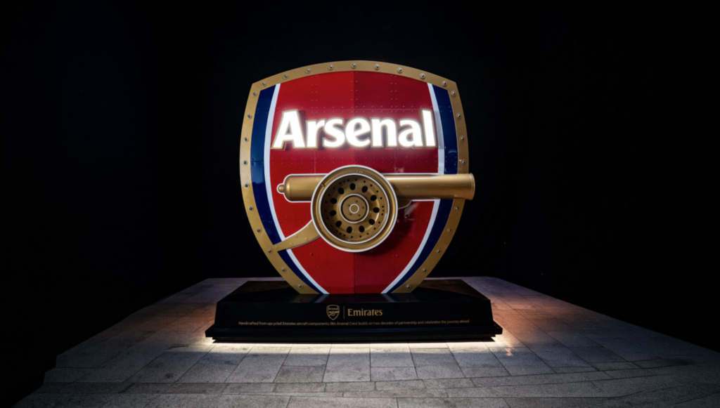 Emirates crafts iconic Arsenal emblem from A380 & Boeing 777 parts