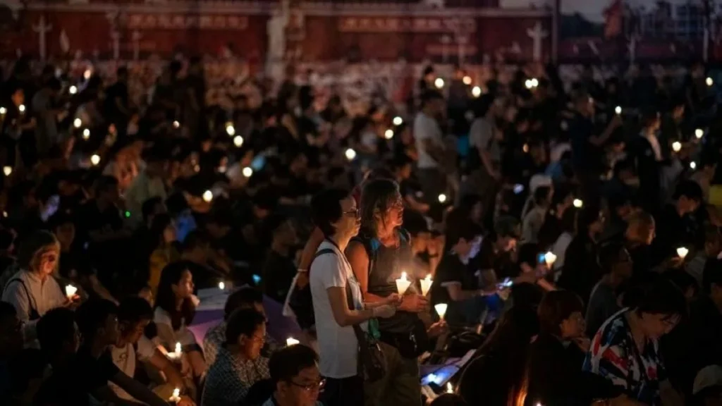 Hong Kong’s Tiananmen vigil organizers sentenced to seven years in jail
