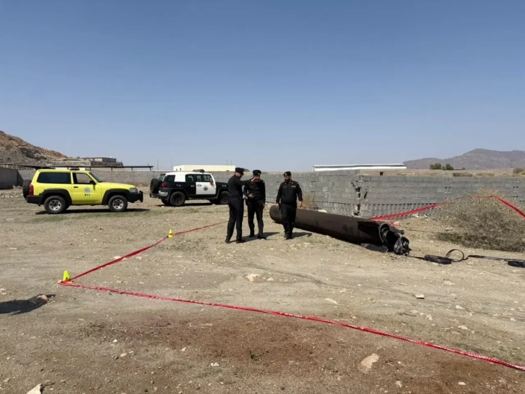 Intercepted Houthi missile debris falls in 4 places in Makkah region
